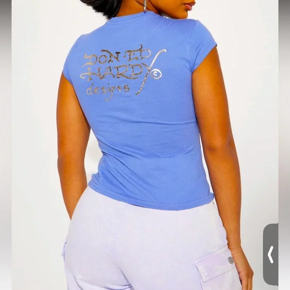 ❤️🔥🔥 ED HARDY “True to My love” tee size Small NWT - Picture 4 of 13